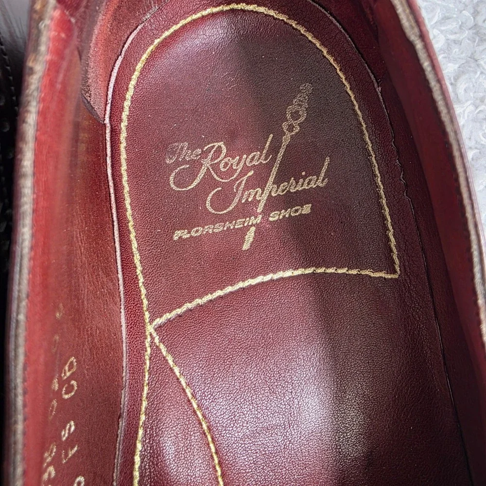 VTG Florsheim Royal Imperial‎ Tassel Loafers Oxblood Wingtip Kiltie Mens 10.5 D